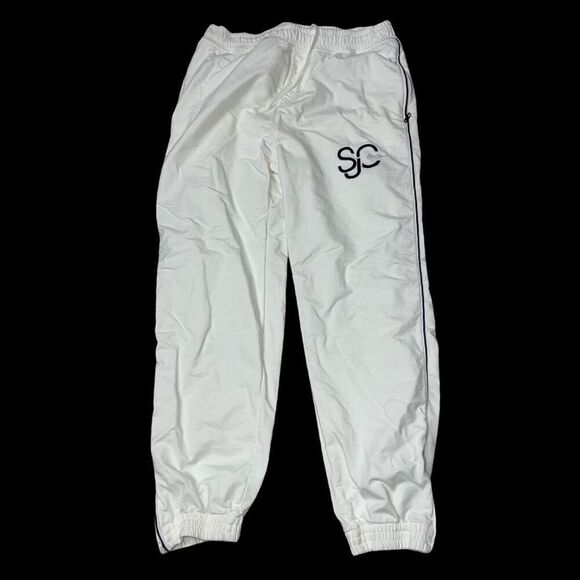 Y2K Sean John White Ankle Zip SJ Logo Sweatpants Size XL - Picture 1 of 5